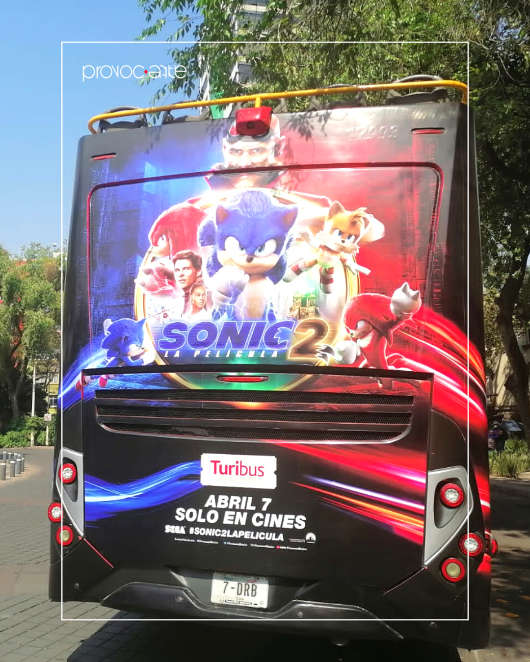 Publicidad en Turibus Sonic 2